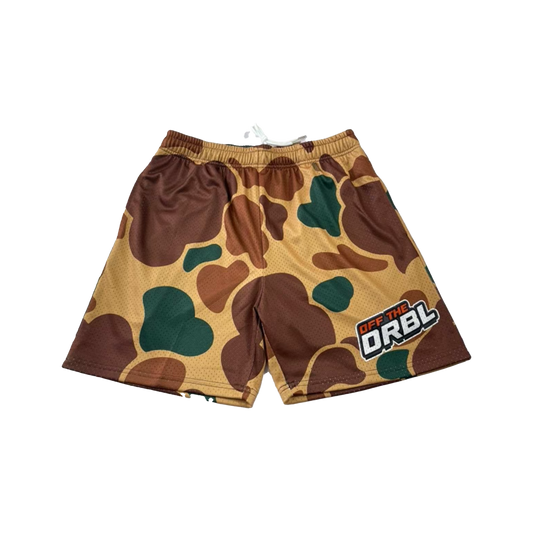 BROWN CAMO OTD SHORTS